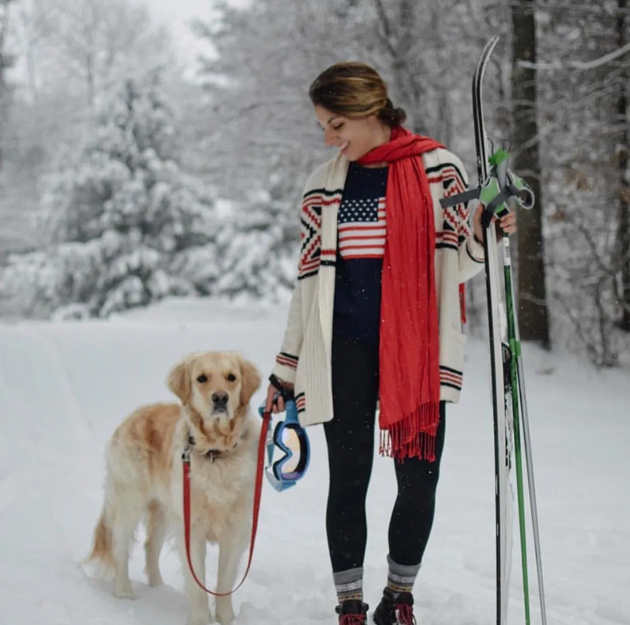 100% Cashmere LUX American Flag Sweater