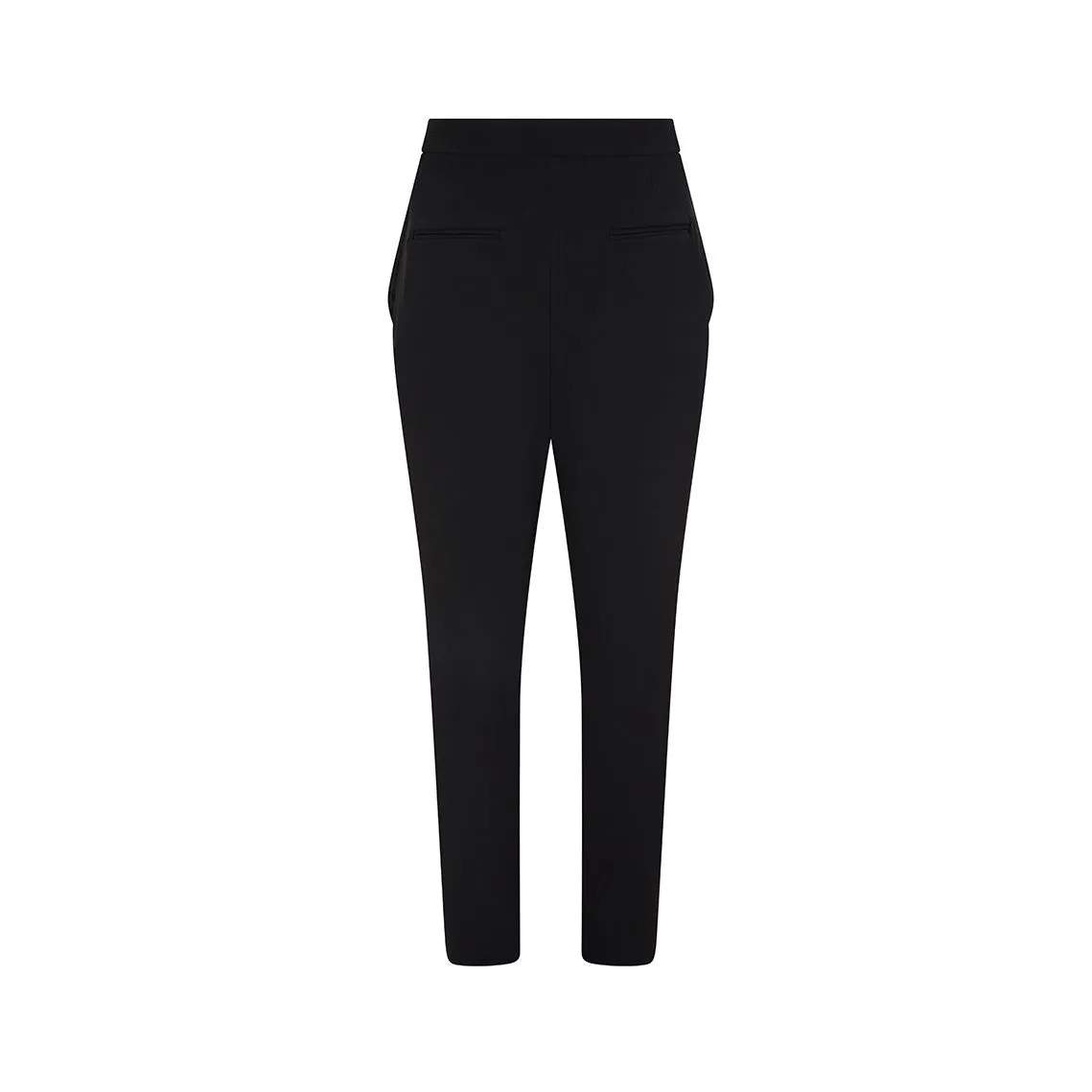 Black Tailored Techno Twill Trousers