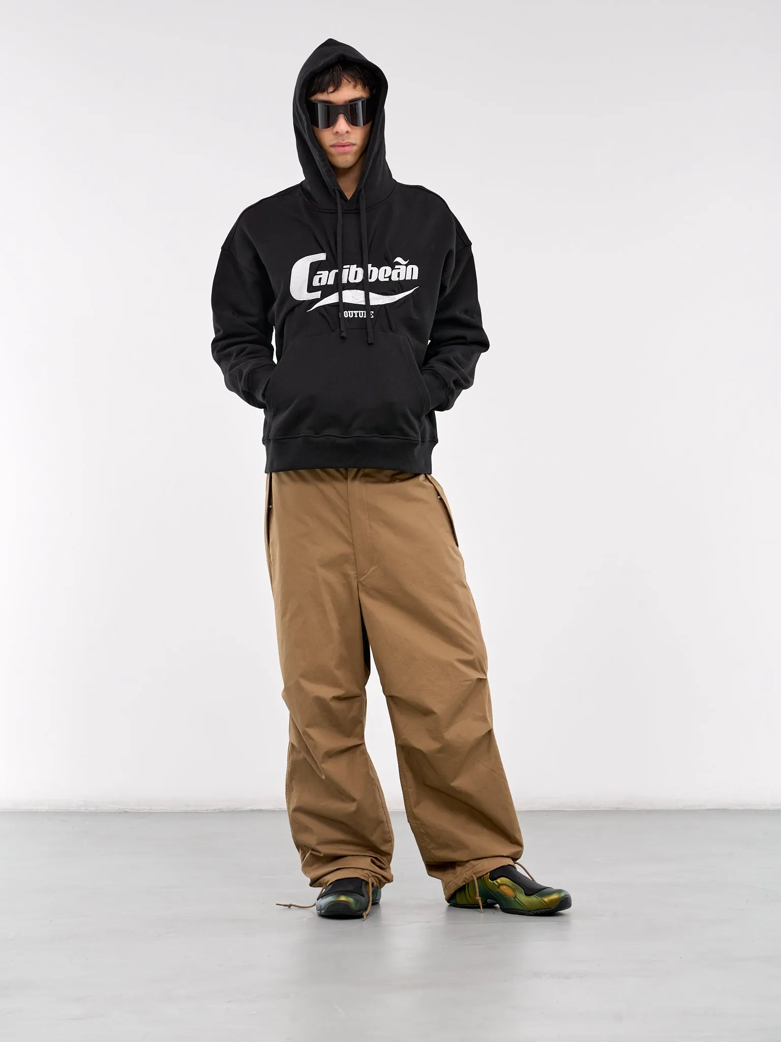 Caribbean Wrinkled Hoodie (242-6025-J024-BLACK)