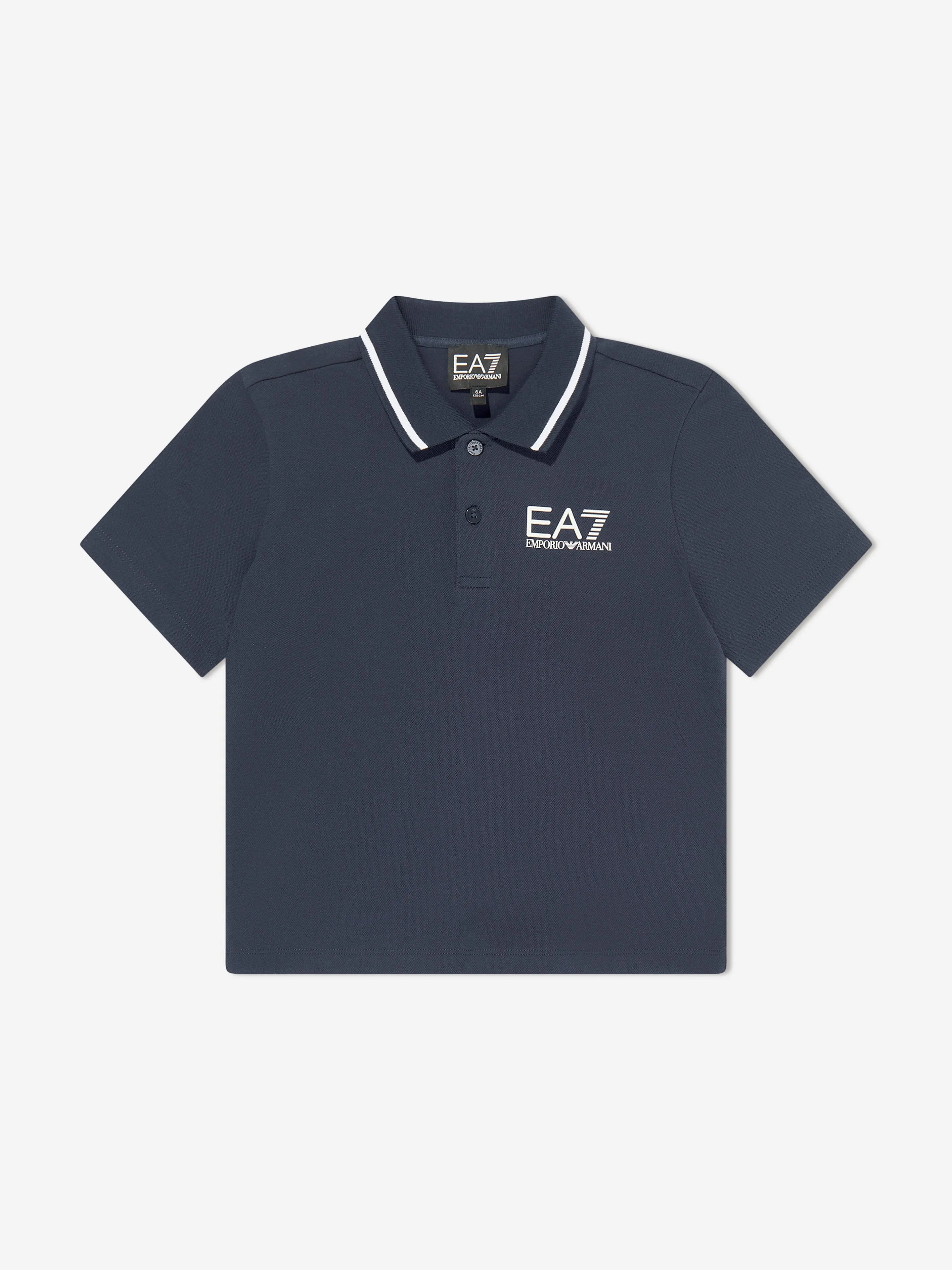 EA7 Emporio Armani Boys Logo Polo Shirt in Navy