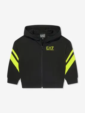 EA7 Emporio Armani Boys Zip Up Top in Black