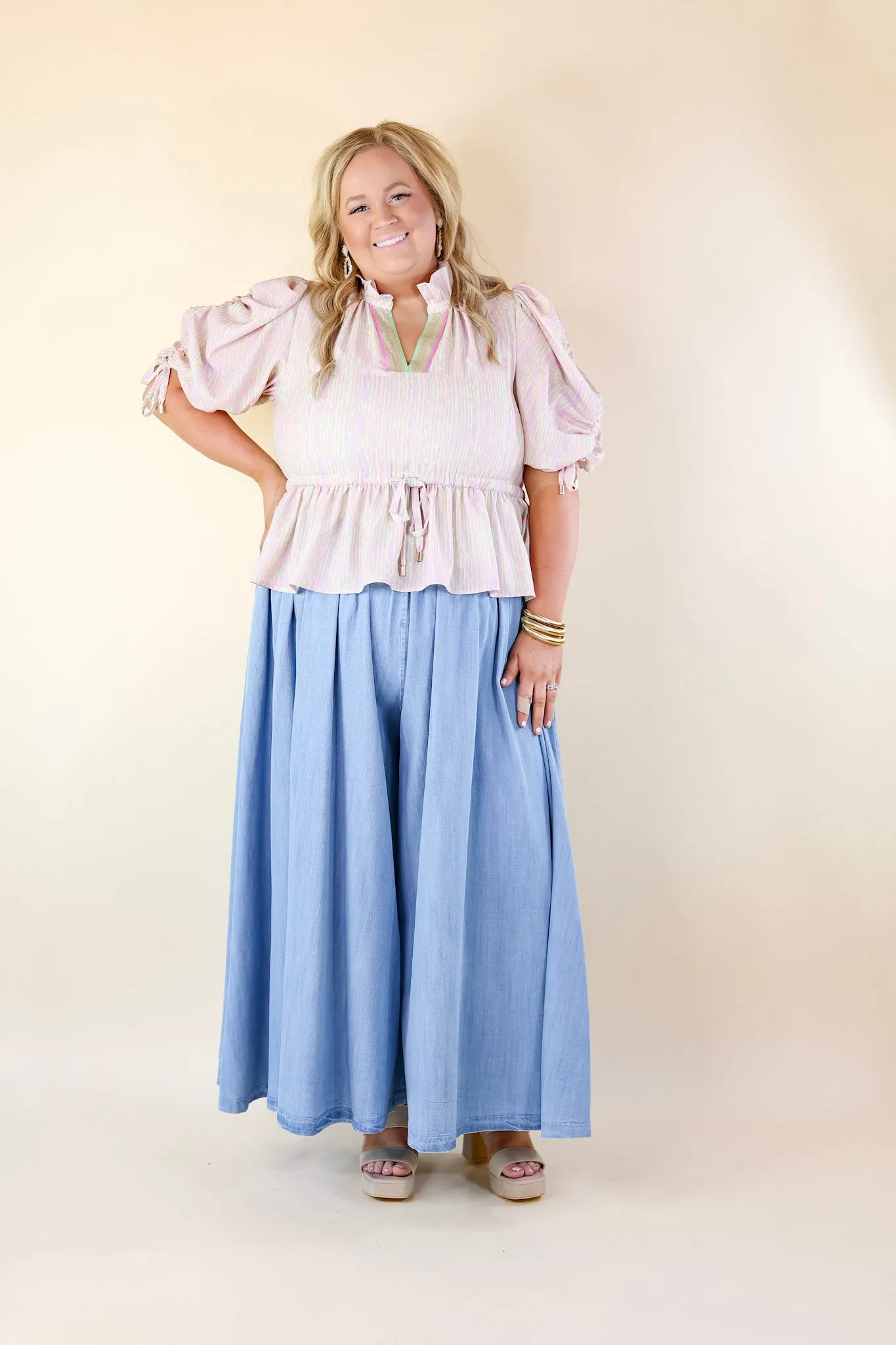 Emily McCarthy | Palazzo Pant in Denim