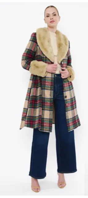 Flora Bea Rochella Coat - Cozy Plaid