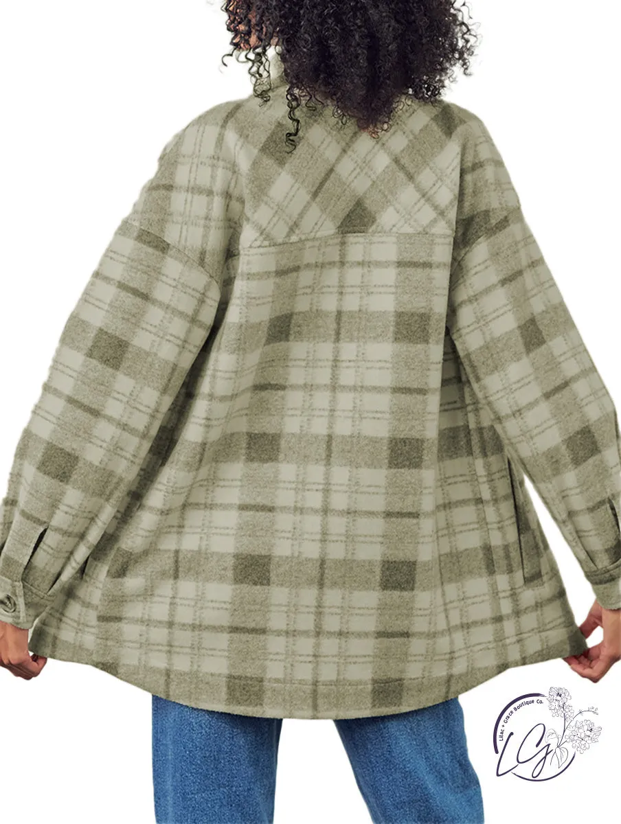 Good Knowing You Plaid Shacket