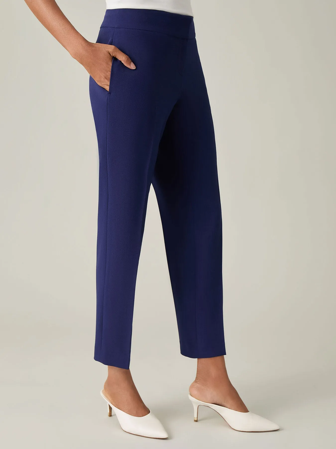 Harlow Pant, Iconic Stretch Crepe