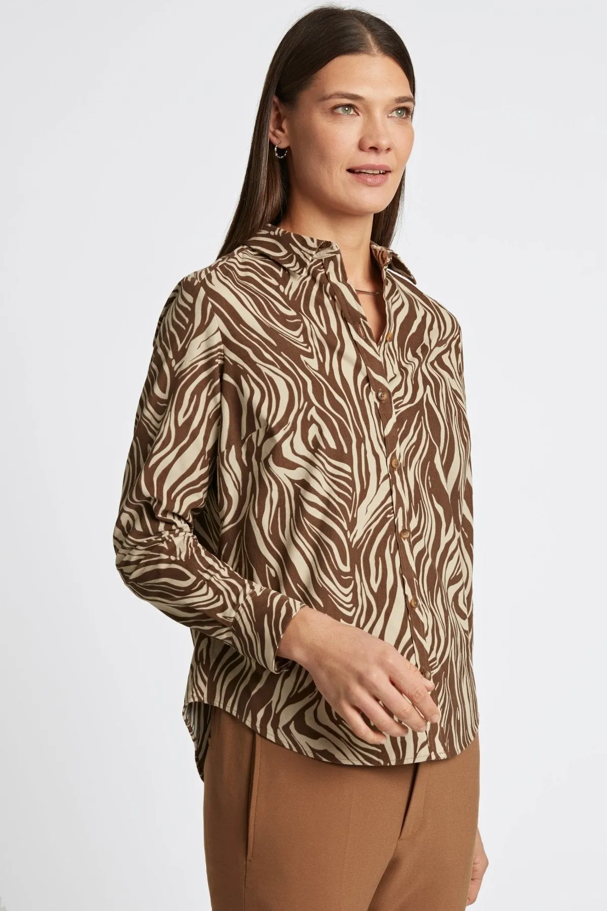 Haven Abstract Zebra Corduroy Shirt