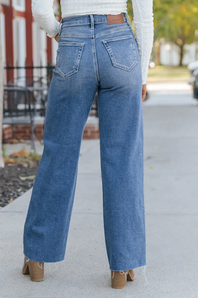 Hidden Medium Wash Dad Jeans - FINAL SALE