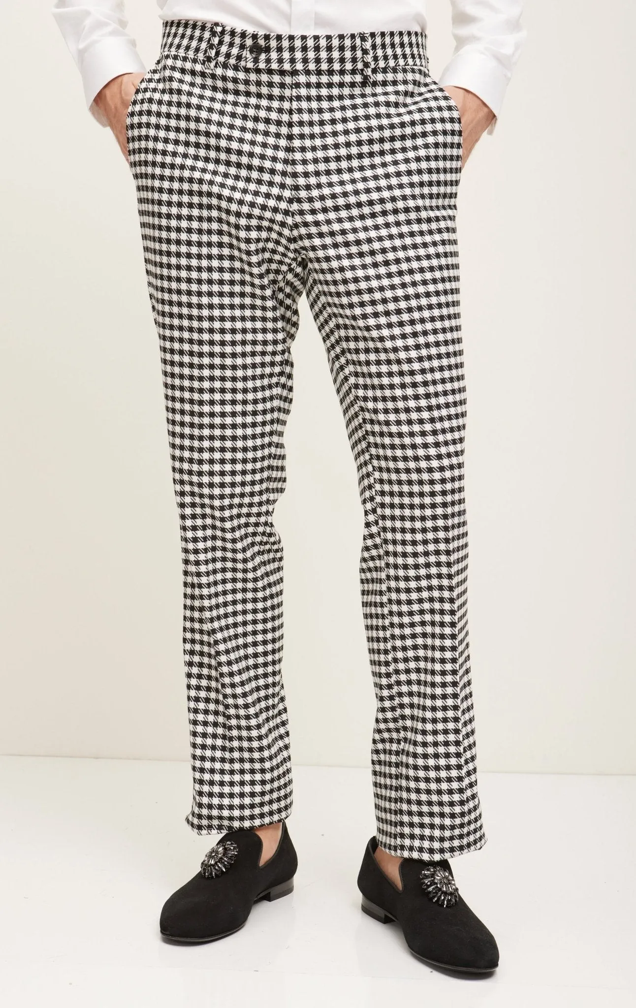 Houndstooth Dress Pants - Black White