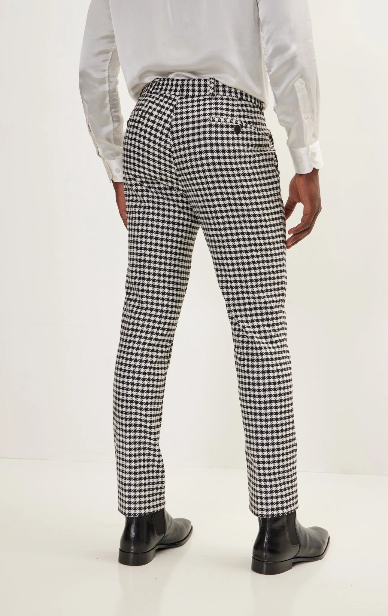 Houndstooth Dress Pants - Black White