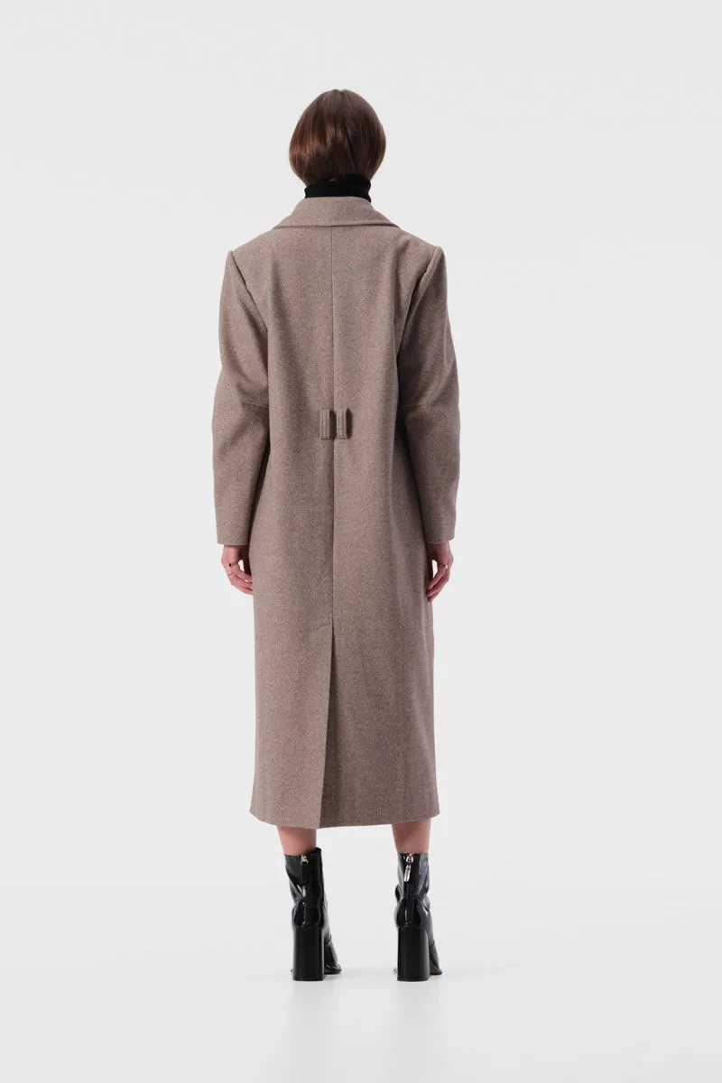 Hugo Coat Cocoa Twill