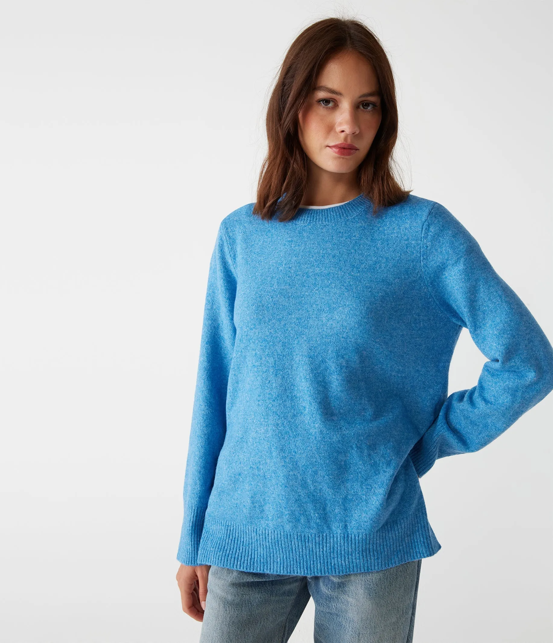 Imogen Crew Neck Sweater - Sky