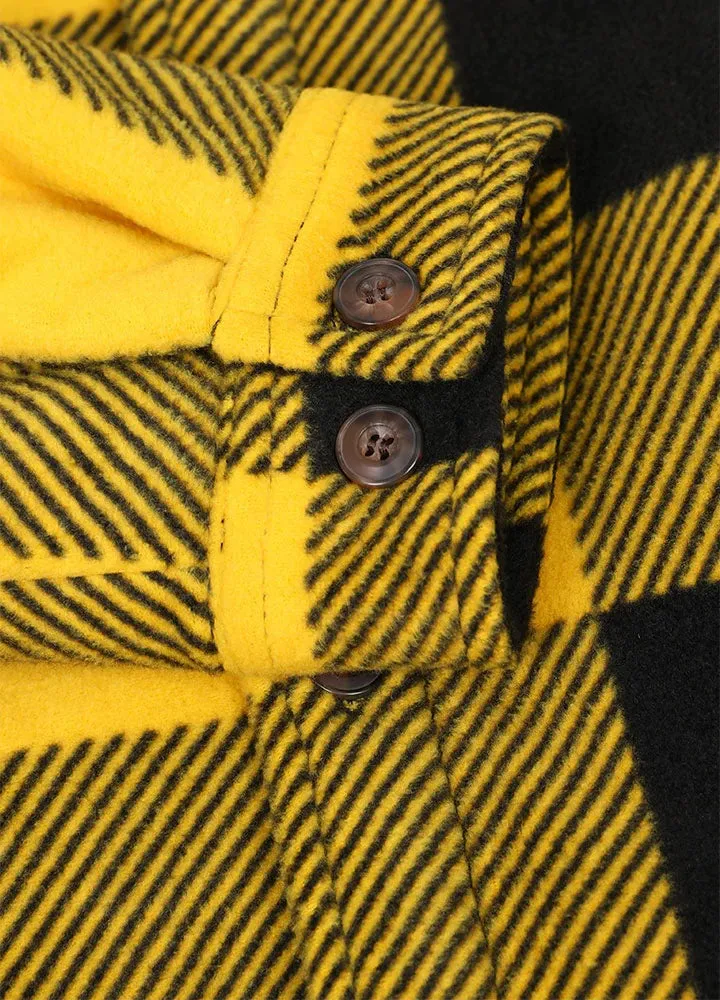 Men's Matching Family Yellow Plaid Jacket