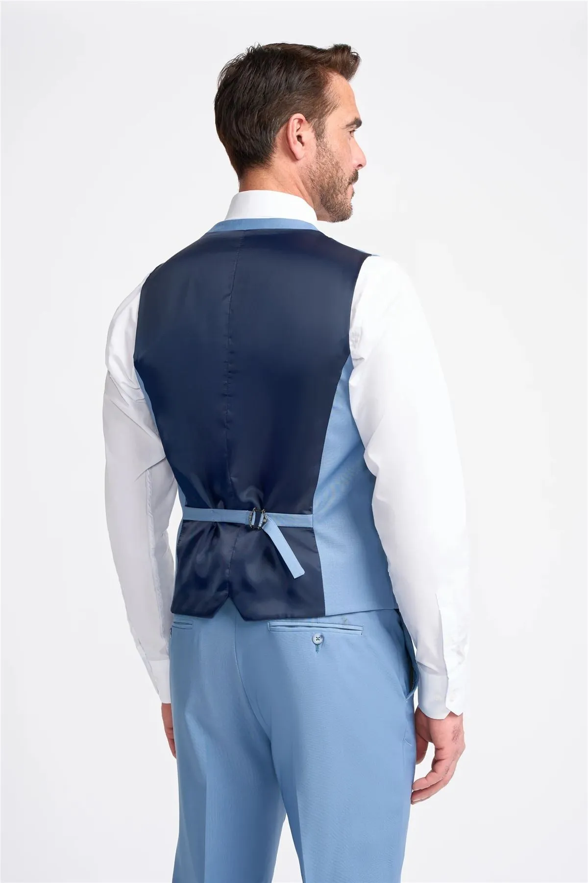 Men's Waistcoat Sky Blue Tailored Fit Vest