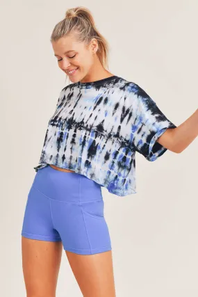 Mono B Cropped Tiger Tie-Dye Boxy Tee