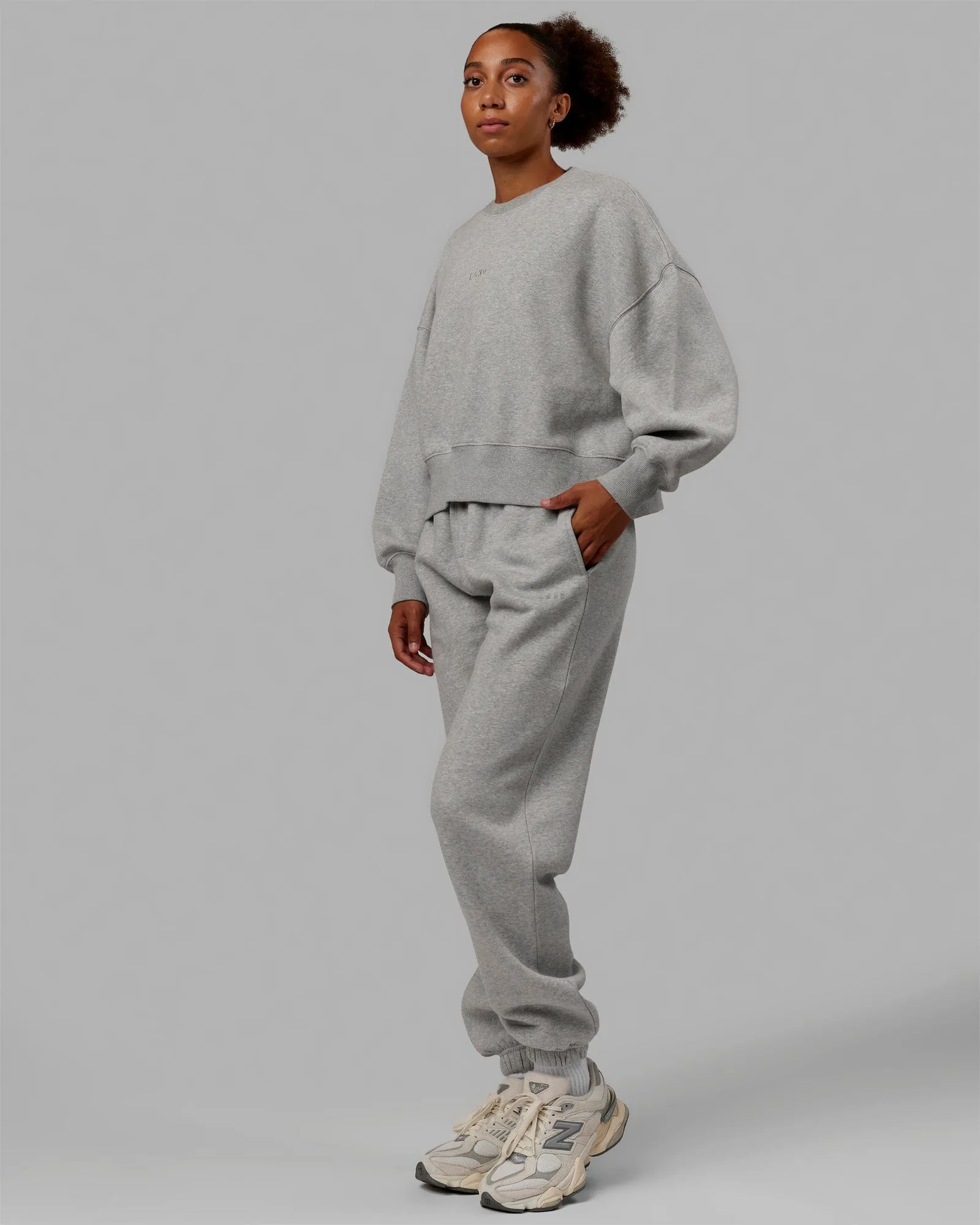 MVP Oversized Sweater - Light Grey Marl