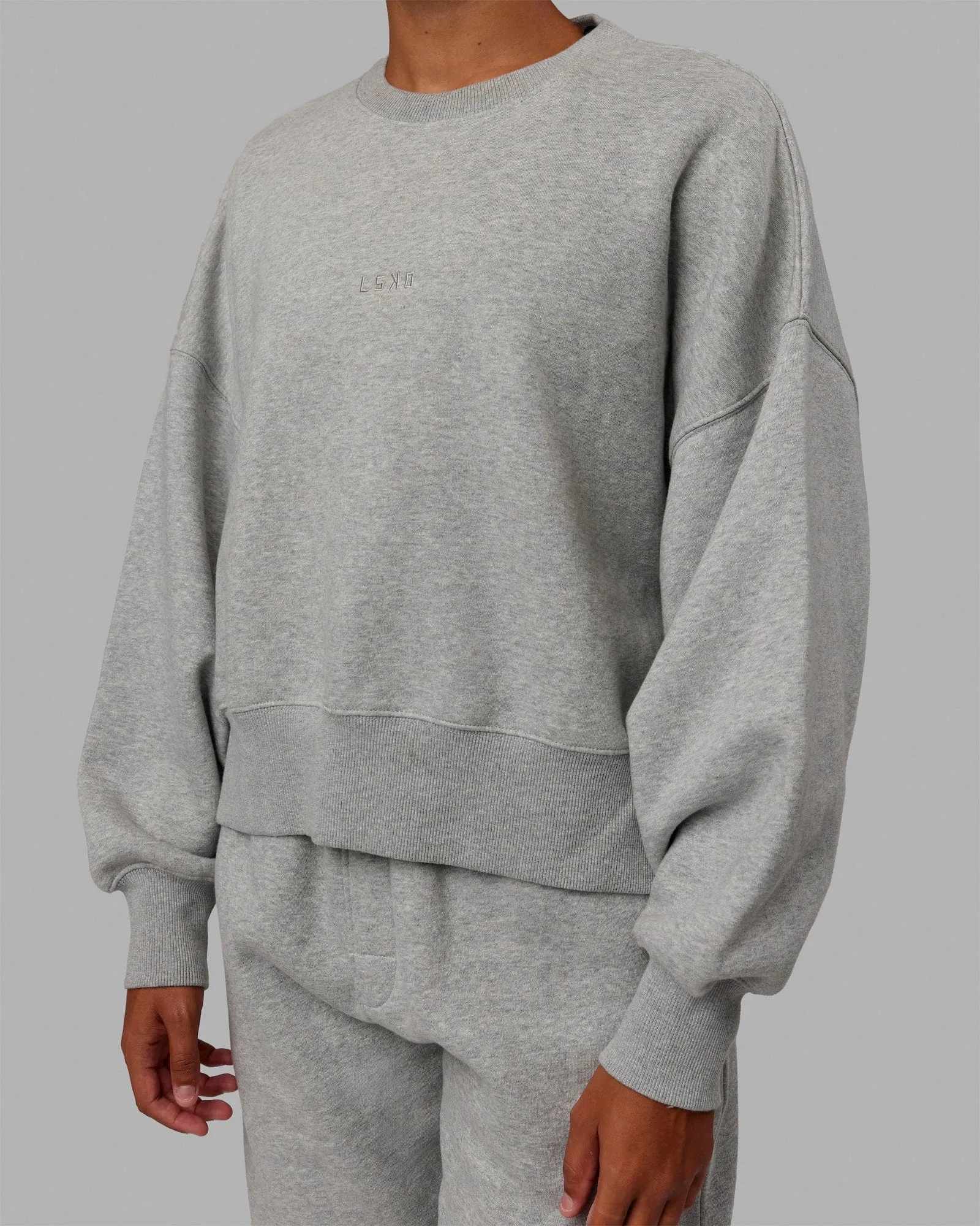 MVP Oversized Sweater - Light Grey Marl