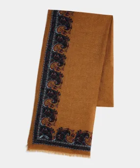 Paisley Tailored Scarf in Gold