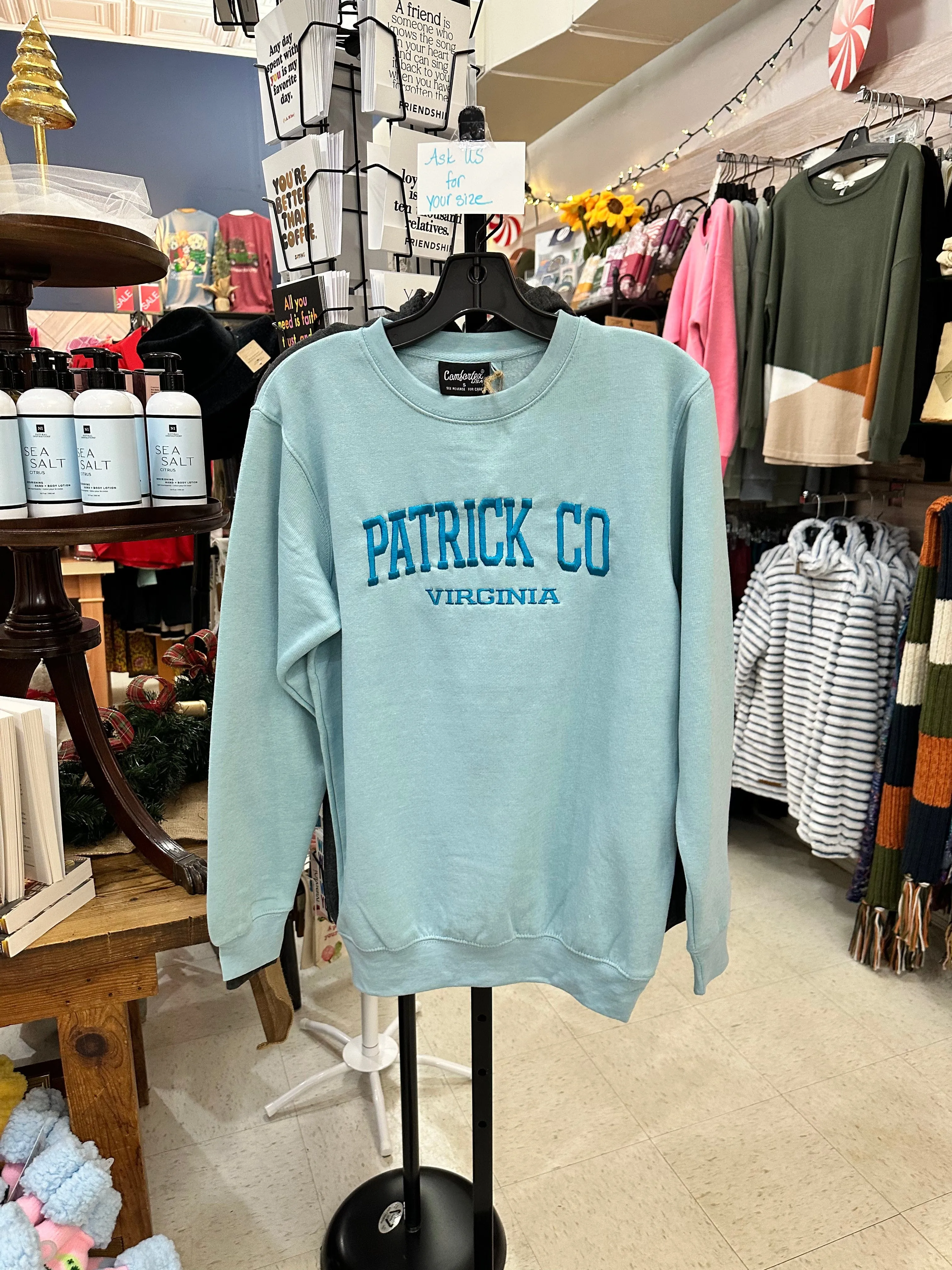 Patrick County Sweatshirt Sky Blue