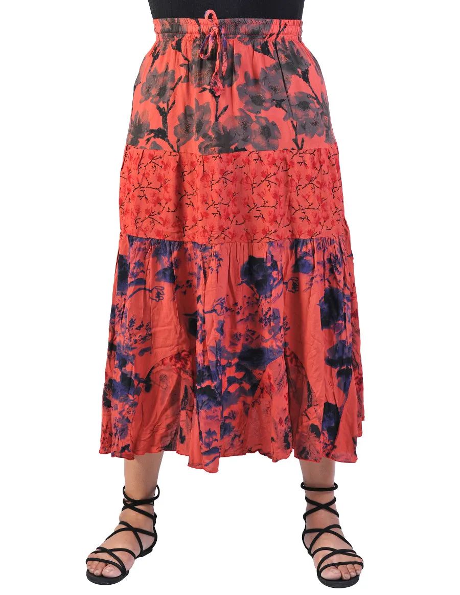 Rayon Printed Long Skirt