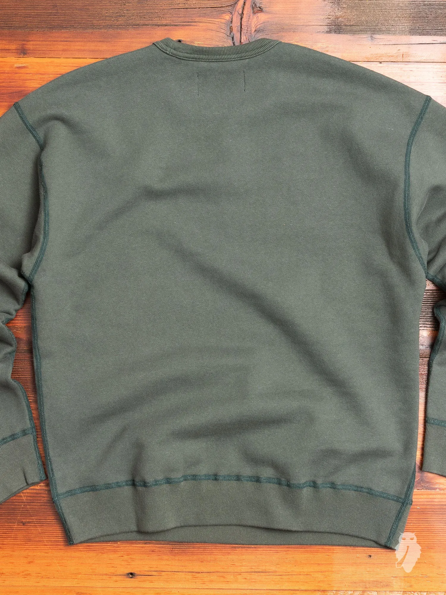 Relaxed Fleece Crewneck Sweater in Pine