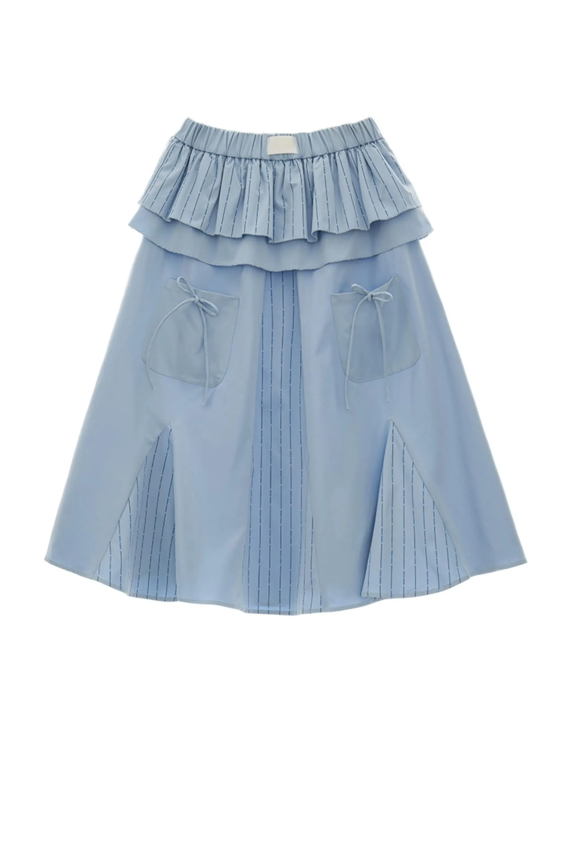 Ruffle Pocket Midi Skirt