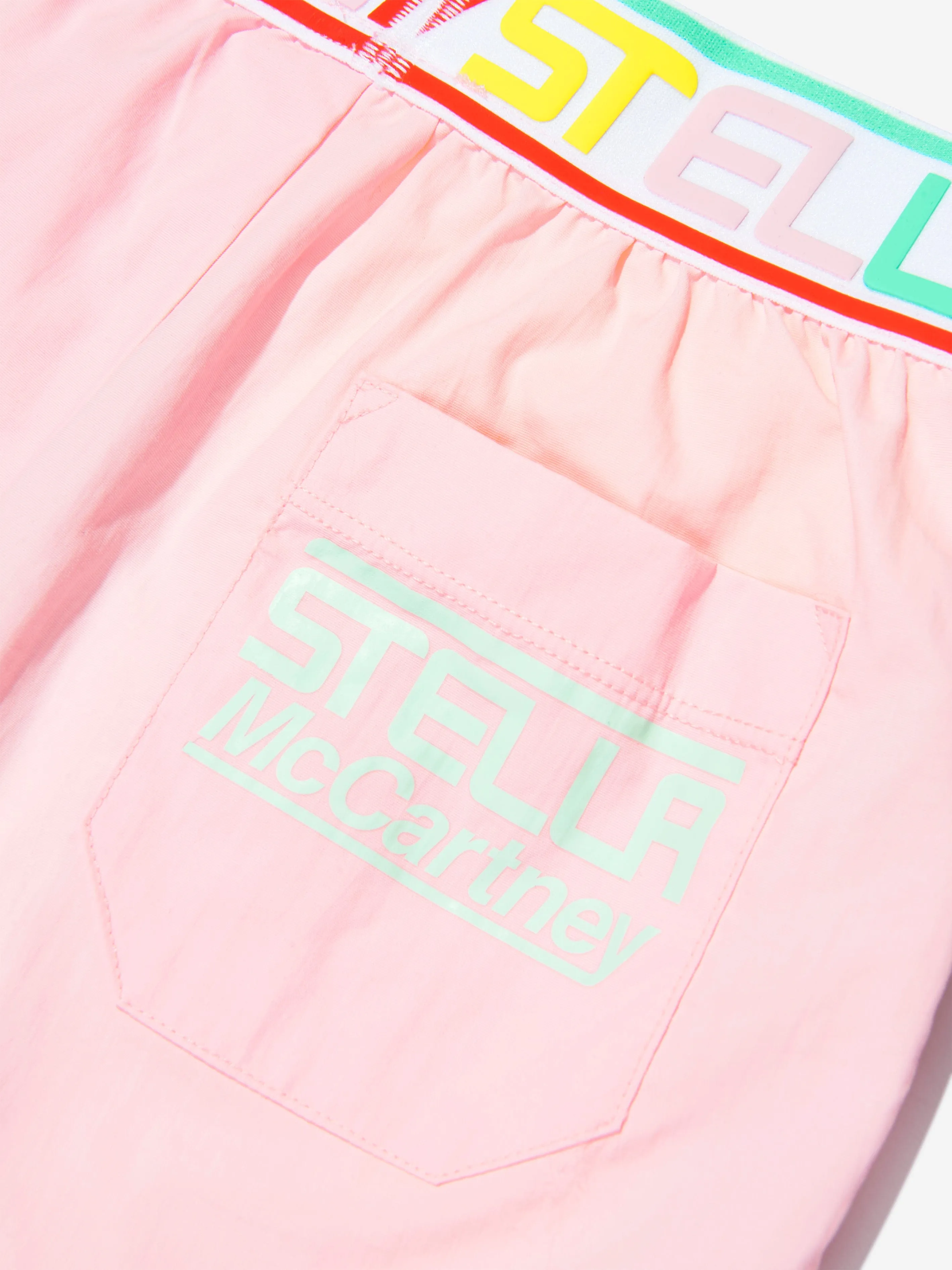 Stella McCartney Girls Layered Sports Shorts in Pink