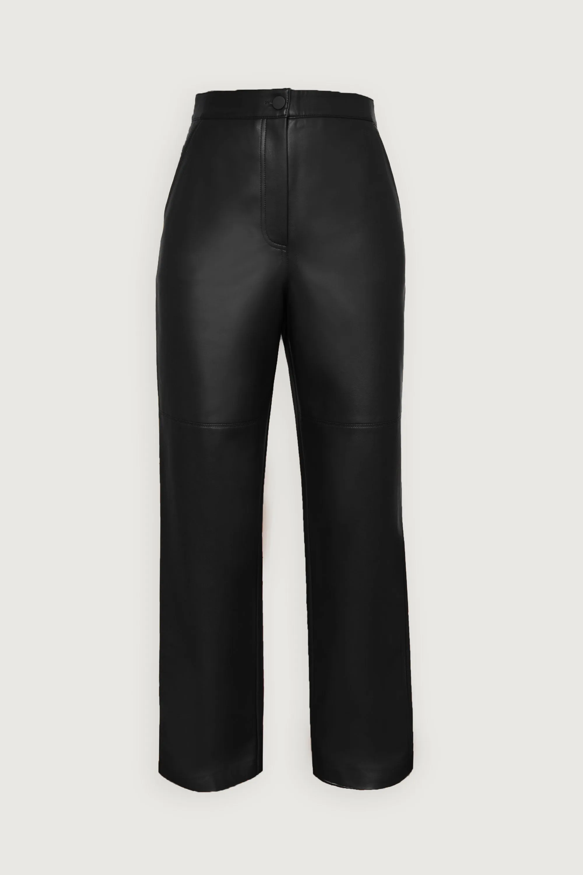 STRAIGHT LEG VEGAN LEATHER PANT