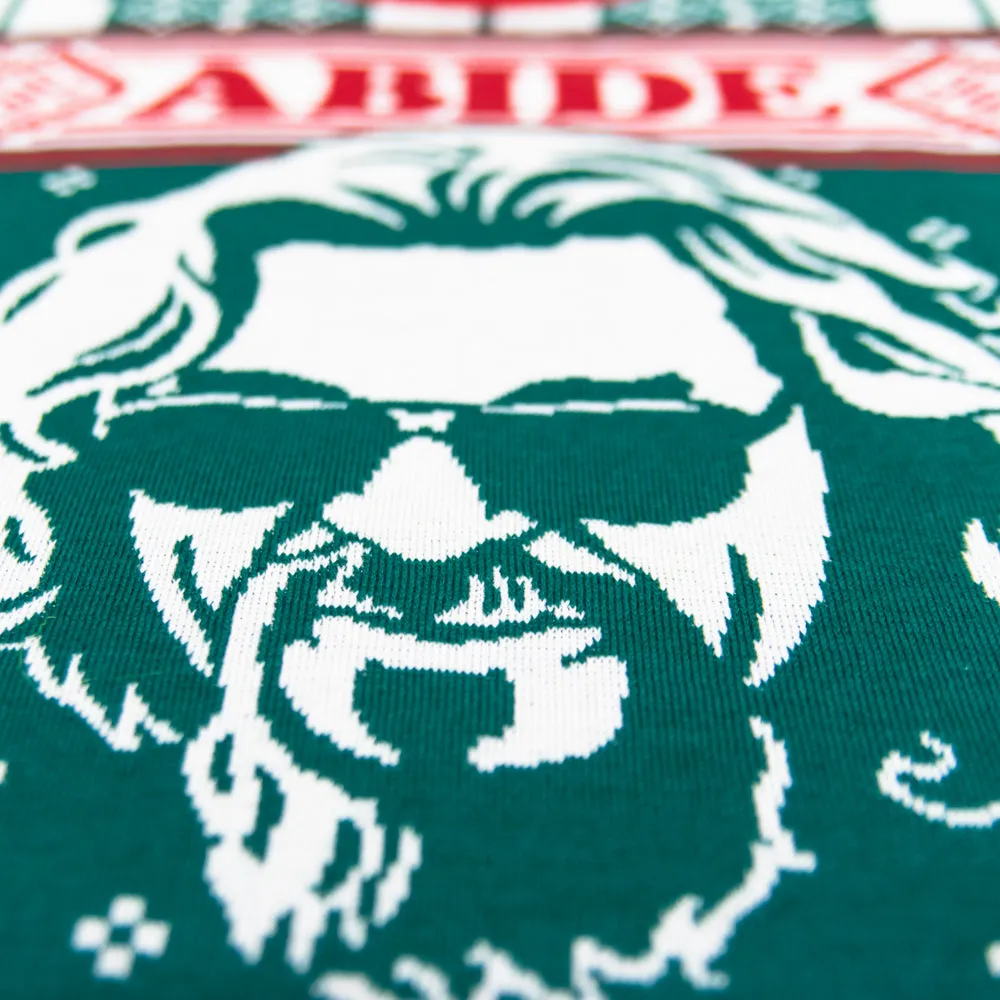 The Big Lebowski Dude Abide Marmot Bowling Ugly Christmas Sweater