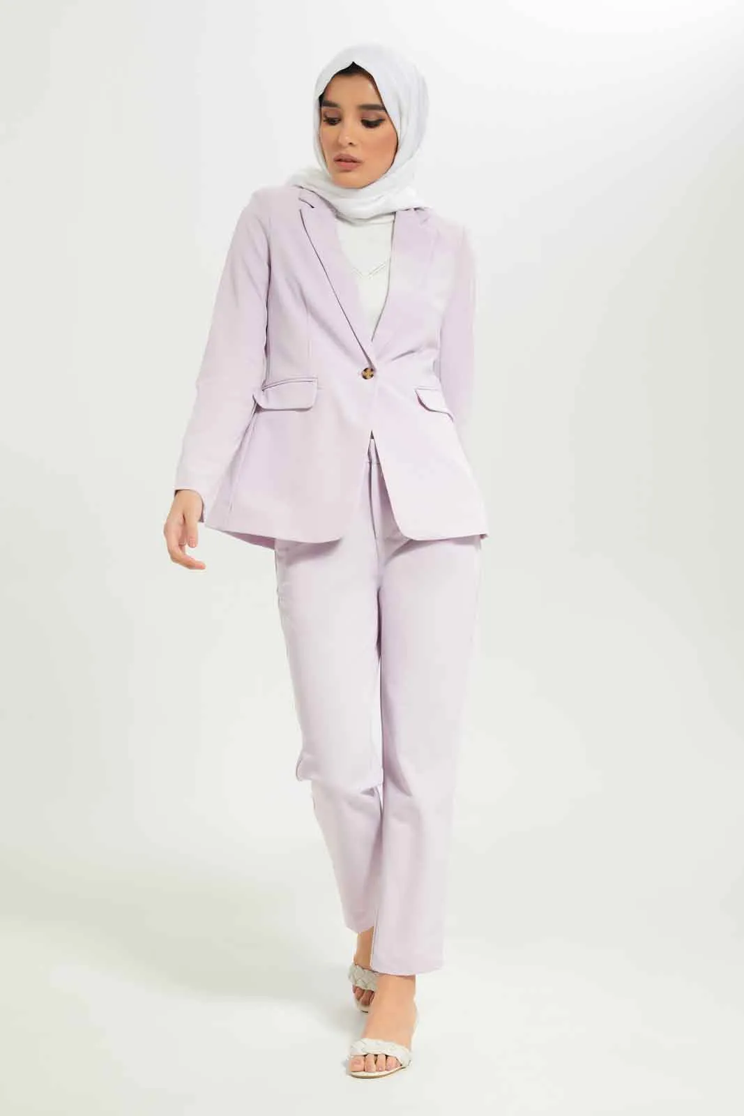 Women Lilac Tailored Jacket