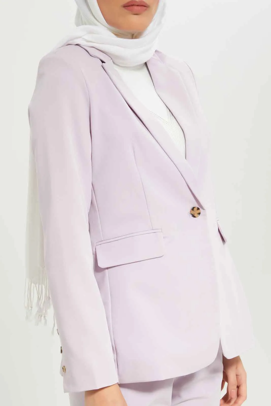 Women Lilac Tailored Jacket