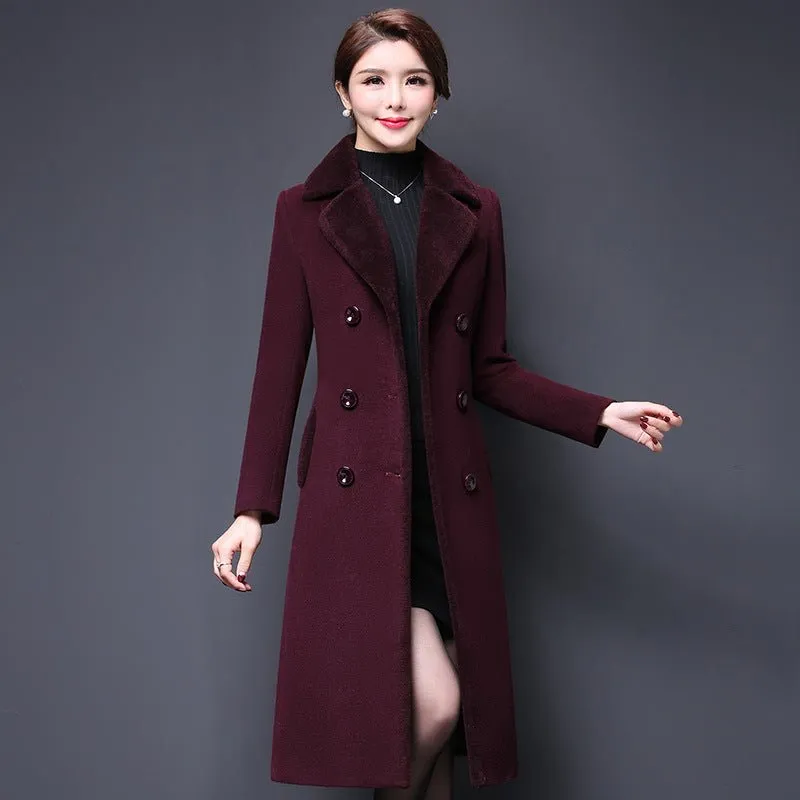 Women's Classic Woolen Coat – Cozy, Chic, and Perfect for Cold Winter Days