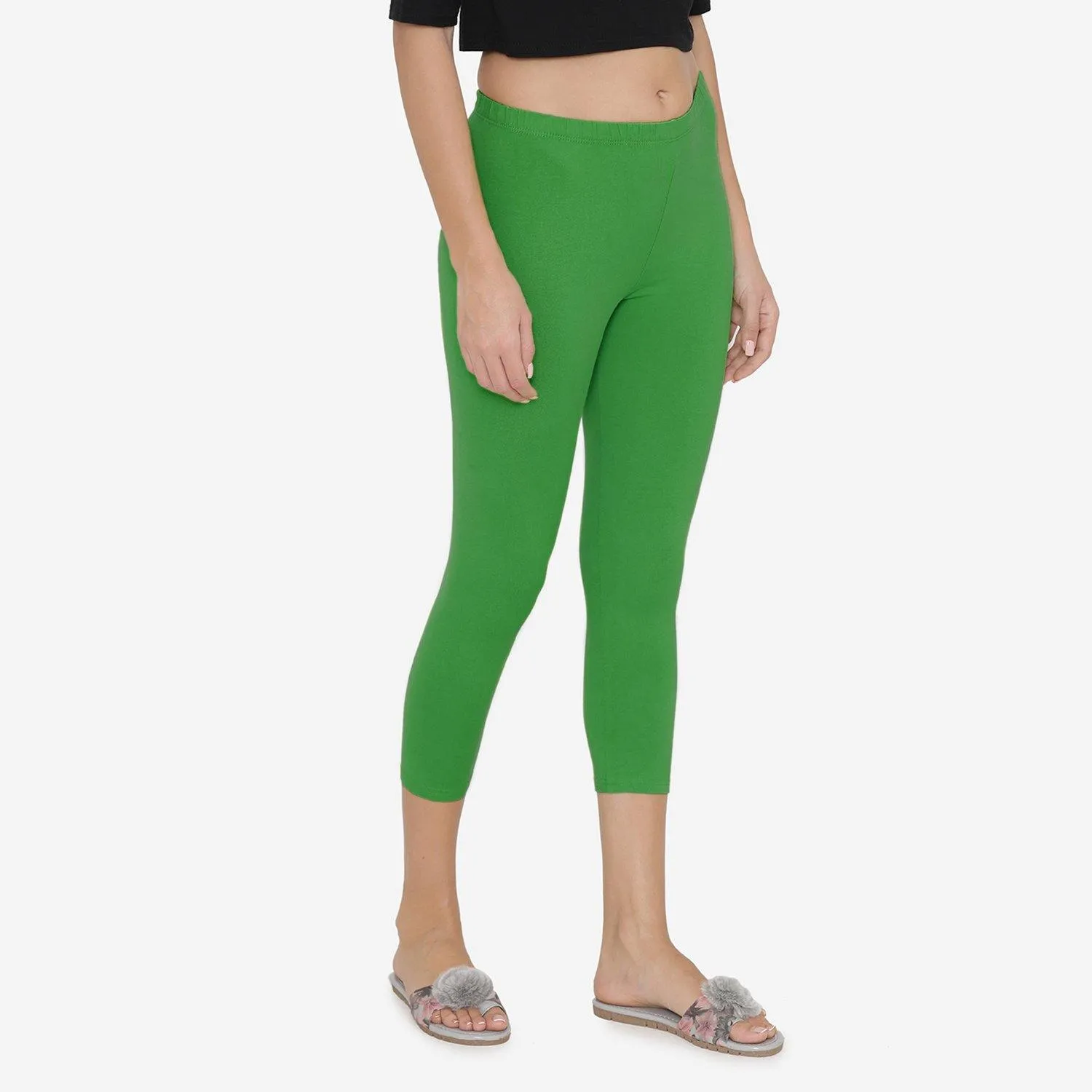 Women's Comfy Classy Capri Leggings - Rich Green