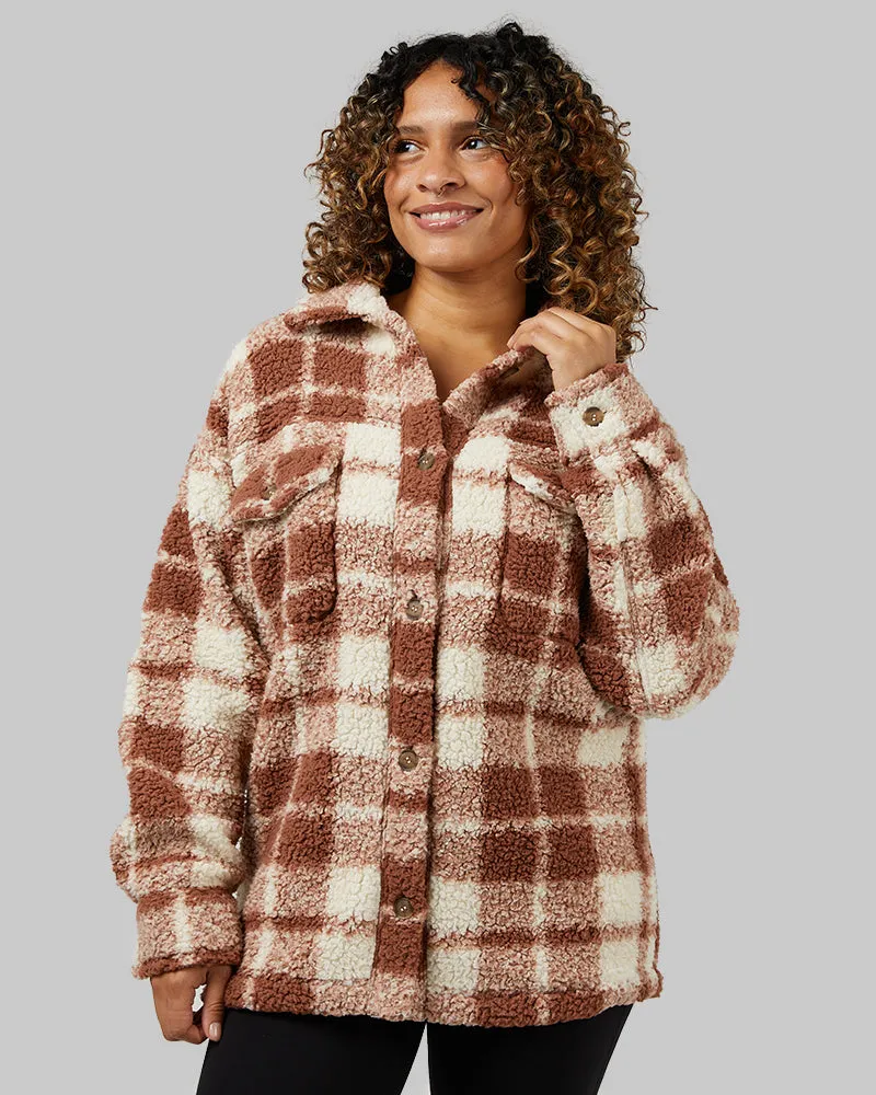 WOMEN'S COZY SHERPA SHIRT JACKET