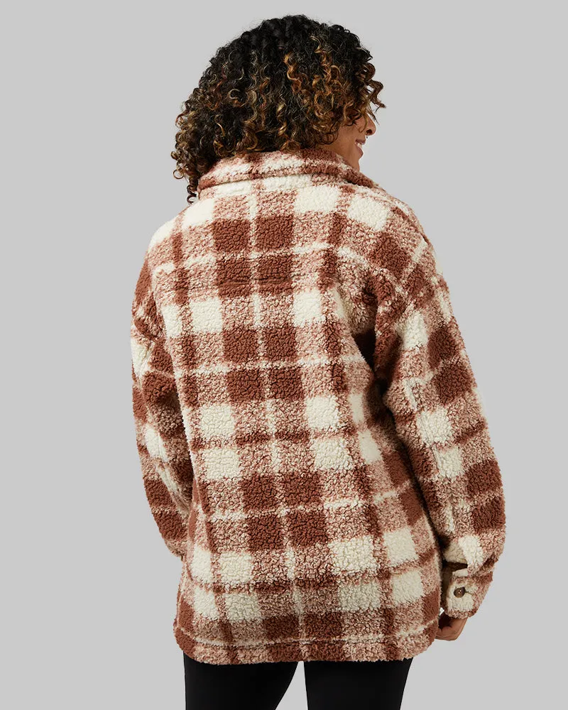 WOMEN'S COZY SHERPA SHIRT JACKET